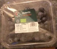 Mängden socker i Organic Blueberries