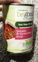 Mängden socker i Be Good to Yourself Tomato & Three Bean Soup