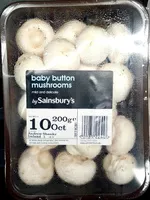 Mängden socker i Baby button white mushrooms