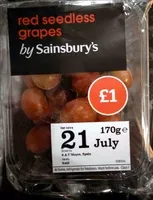Mängden socker i Red grapes