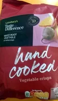 Mängden socker i hand cooked vegetable crisps