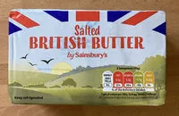 Mängden socker i Salted British butter