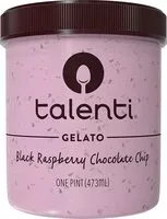 Mängden socker i Gelato black raspberry chocolate chip gluten free