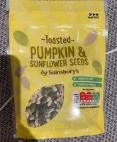 Mängden socker i Pumpkin & sunflower seeds