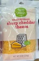 Mängden socker i Finely shredded sharp cheddar cheese