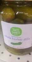 Mängden socker i Whole kosher dills