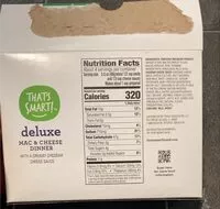 Mängden socker i Deluxe mac & cheese dinner with a creamy cheddar cheese sauce