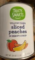 Mängden socker i Yellow cling sliced peaches in heavy syrup