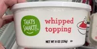 Mängden socker i Whipped topping