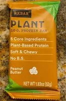 Mängden socker i RXBAR Plant - Peanut Butter