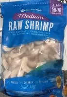 Mängden socker i Medium Raw Shrimp