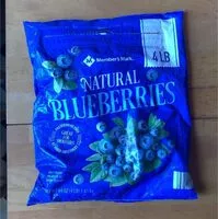 Mängden socker i Natural blueberries