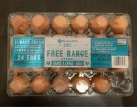 Mängden socker i Free Range Brown Grade A Large Eggs