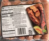 Mängden socker i Chicken Apple Smoked Sausage