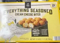 Mängden socker i Everything seasoned cream cheese bites