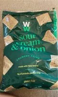 Mängden socker i WW sour cream and onion crunchy thins