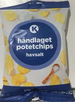 Mängden socker i Håndlaget Potetchips havsalt