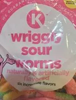 Mängden socker i Wriggly sour worms