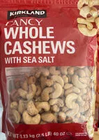 Mängden socker i Fancy Whole Cashews with Sea Salt