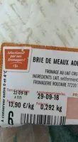 Mängden socker i Brie de Meaux AOP douzaine