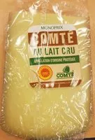 Mängden socker i Comté au lait cru
