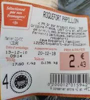 Mängden socker i Roquefort