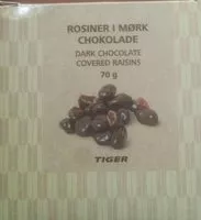 Mängden socker i Dark chocolate covered raisins