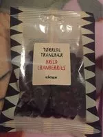 Mängden socker i Dried cranberries