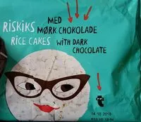 Mängden socker i Riskis rice cakes et chocolat noir