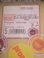 Mängden socker i Comte 18 mois