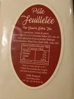 Mängden socker i Pâte feuilletée