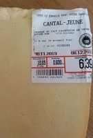 Mängden socker i Cantal jeune