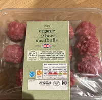 Mängden socker i Organic beef meatballs