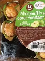 Mängden socker i Mini muffins coeur fondant aux pommes