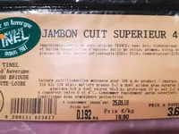 Mängden socker i jambon cuit superieur