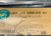 Mängden socker i Jambon cuit supérieur 4 tr
