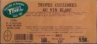 Mängden socker i Tripes cuisinées au vin blanc