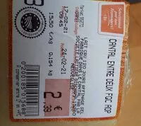 Mängden socker i CANTAL ENTRE DEUX FQC AOP