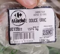 Mängden socker i Patate douce vrac