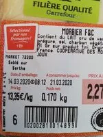 Mängden socker i MORBIER FQC