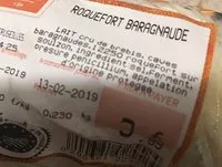 Mängden socker i Roquefort baragnaude