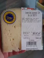 Mängden socker i tomme de Pyrénées IGP