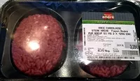 Mängden socker i Steaks hachés "façon André" race charolaise