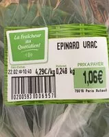 Mängden socker i epinards en branches