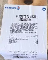 Mängden socker i 6 donuts au sucre