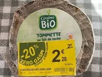 Mängden socker i Tomette au lait de vache