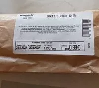 Mängden socker i Baguette vital chia