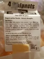 Mängden socker i Beignets chocolat noisette