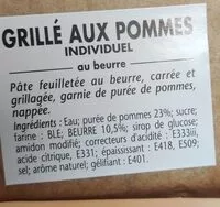 Mängden socker i Grillé aux pommes individuel