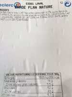 Mängden socker i Flan Nature